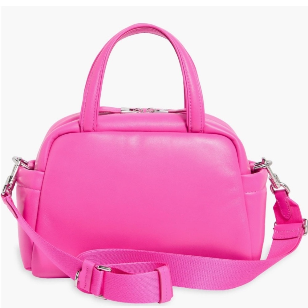 NWT Kate Spade Pink Puffy Smooth Leather Crossbody Sachel - Picture 9 of 9